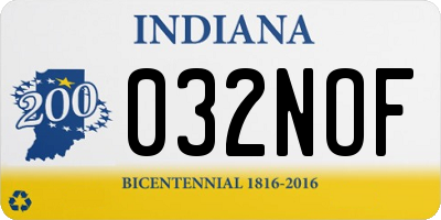IN license plate 032NOF