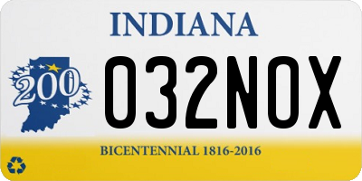 IN license plate 032NOX