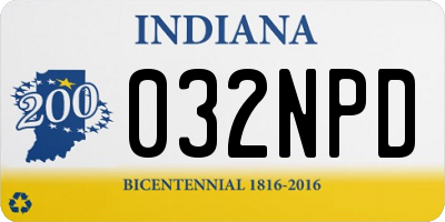 IN license plate 032NPD