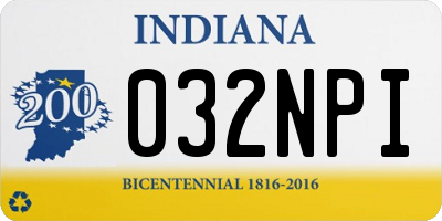IN license plate 032NPI