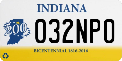 IN license plate 032NPO