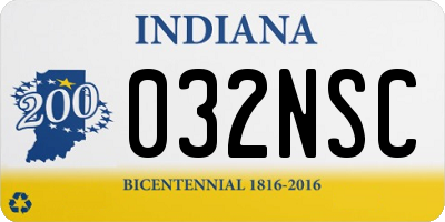 IN license plate 032NSC