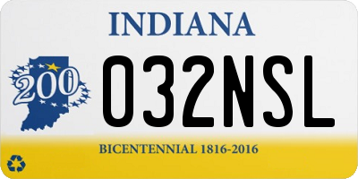 IN license plate 032NSL