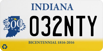 IN license plate 032NTY