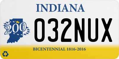 IN license plate 032NUX
