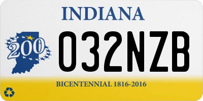 IN license plate 032NZB