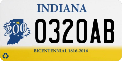 IN license plate 032OAB