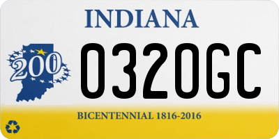 IN license plate 032OGC