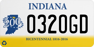 IN license plate 032OGD