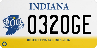 IN license plate 032OGE