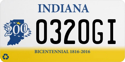 IN license plate 032OGI