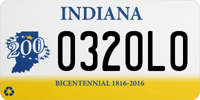 IN license plate 032OLO