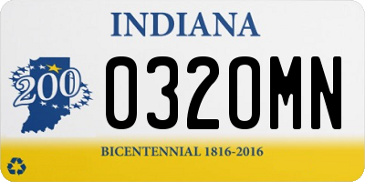 IN license plate 032OMN