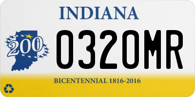 IN license plate 032OMR