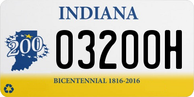 IN license plate 032OOH