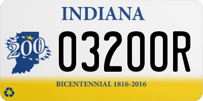 IN license plate 032OOR