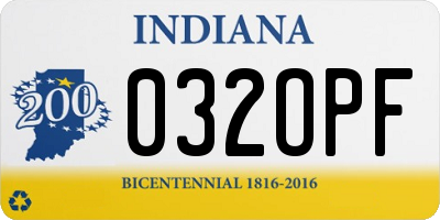 IN license plate 032OPF