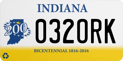 IN license plate 032ORK