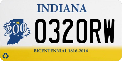 IN license plate 032ORW