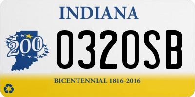 IN license plate 032OSB
