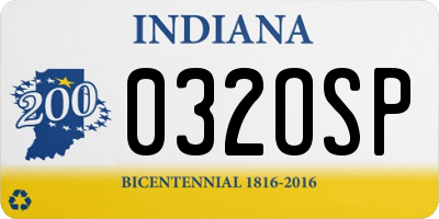 IN license plate 032OSP