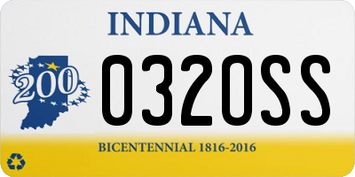 IN license plate 032OSS