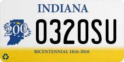 IN license plate 032OSU