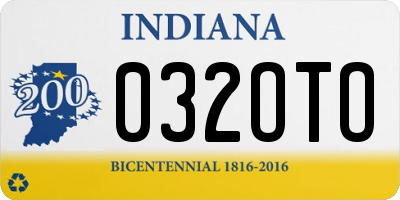 IN license plate 032OTO
