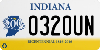 IN license plate 032OUN