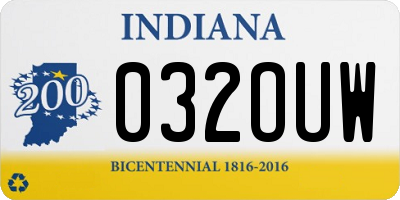 IN license plate 032OUW