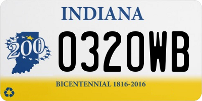 IN license plate 032OWB