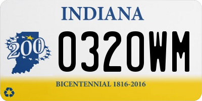 IN license plate 032OWM