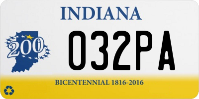 IN license plate 032PA