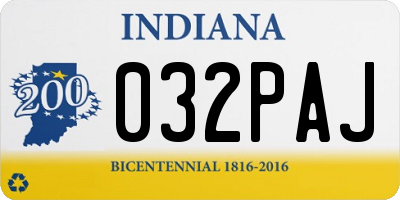 IN license plate 032PAJ