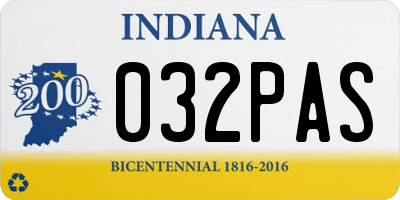 IN license plate 032PAS