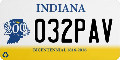 IN license plate 032PAV