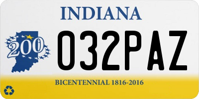 IN license plate 032PAZ
