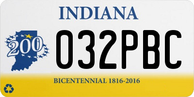 IN license plate 032PBC
