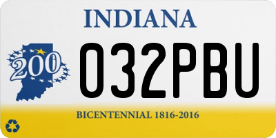 IN license plate 032PBU