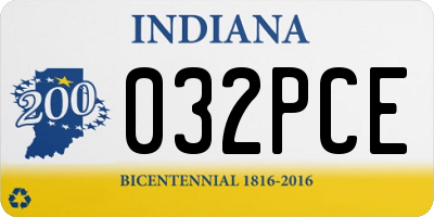 IN license plate 032PCE
