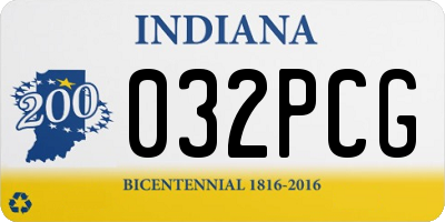 IN license plate 032PCG