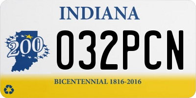 IN license plate 032PCN