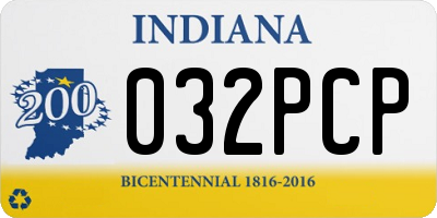 IN license plate 032PCP