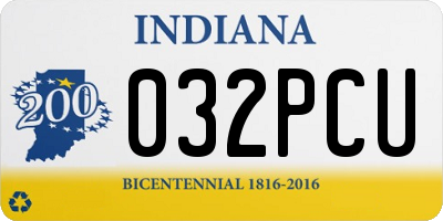 IN license plate 032PCU