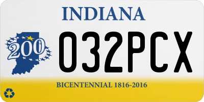 IN license plate 032PCX