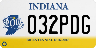IN license plate 032PDG