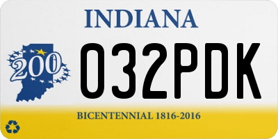 IN license plate 032PDK