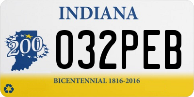IN license plate 032PEB