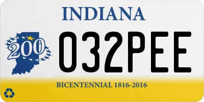 IN license plate 032PEE