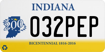 IN license plate 032PEP